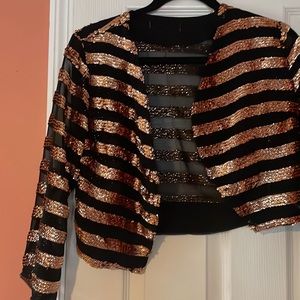 Vintage sequin crop jacket